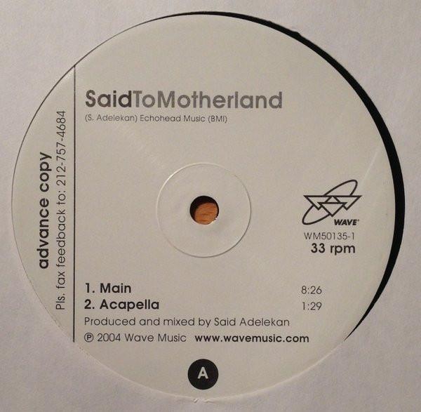 DJ Said - To Motherland